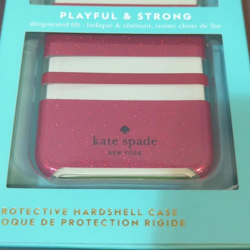 kate spade red glitter